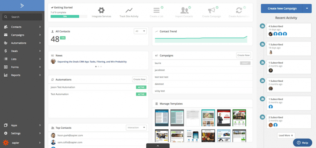 ActiveCampaign Screenshot