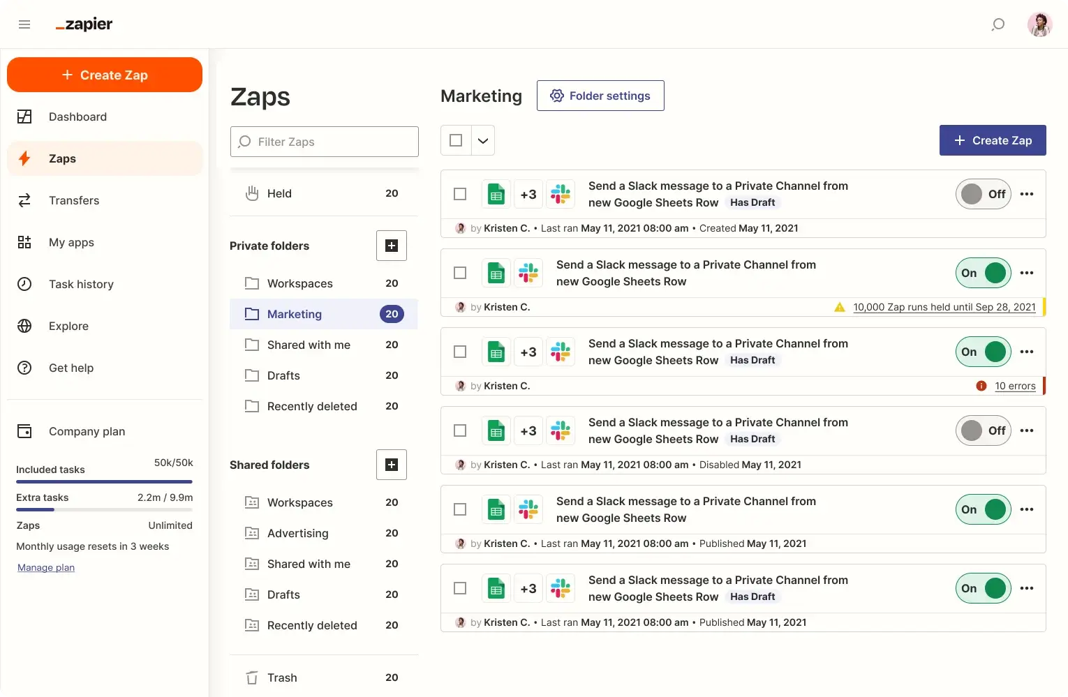 Zapier Screenshot