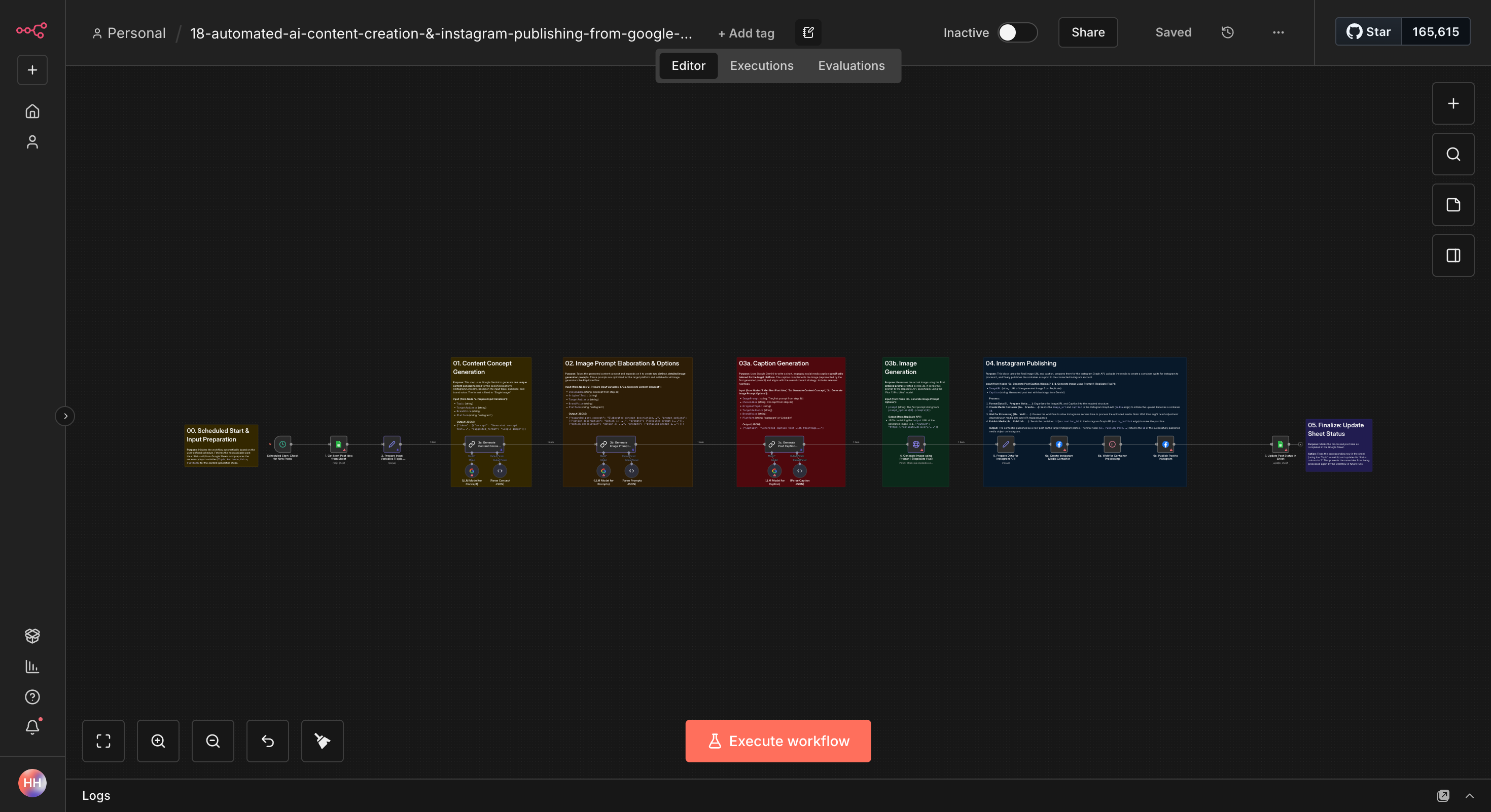 Automatisierte KI-Content-Erstellung & Instagram Publishing aus Google Sheets