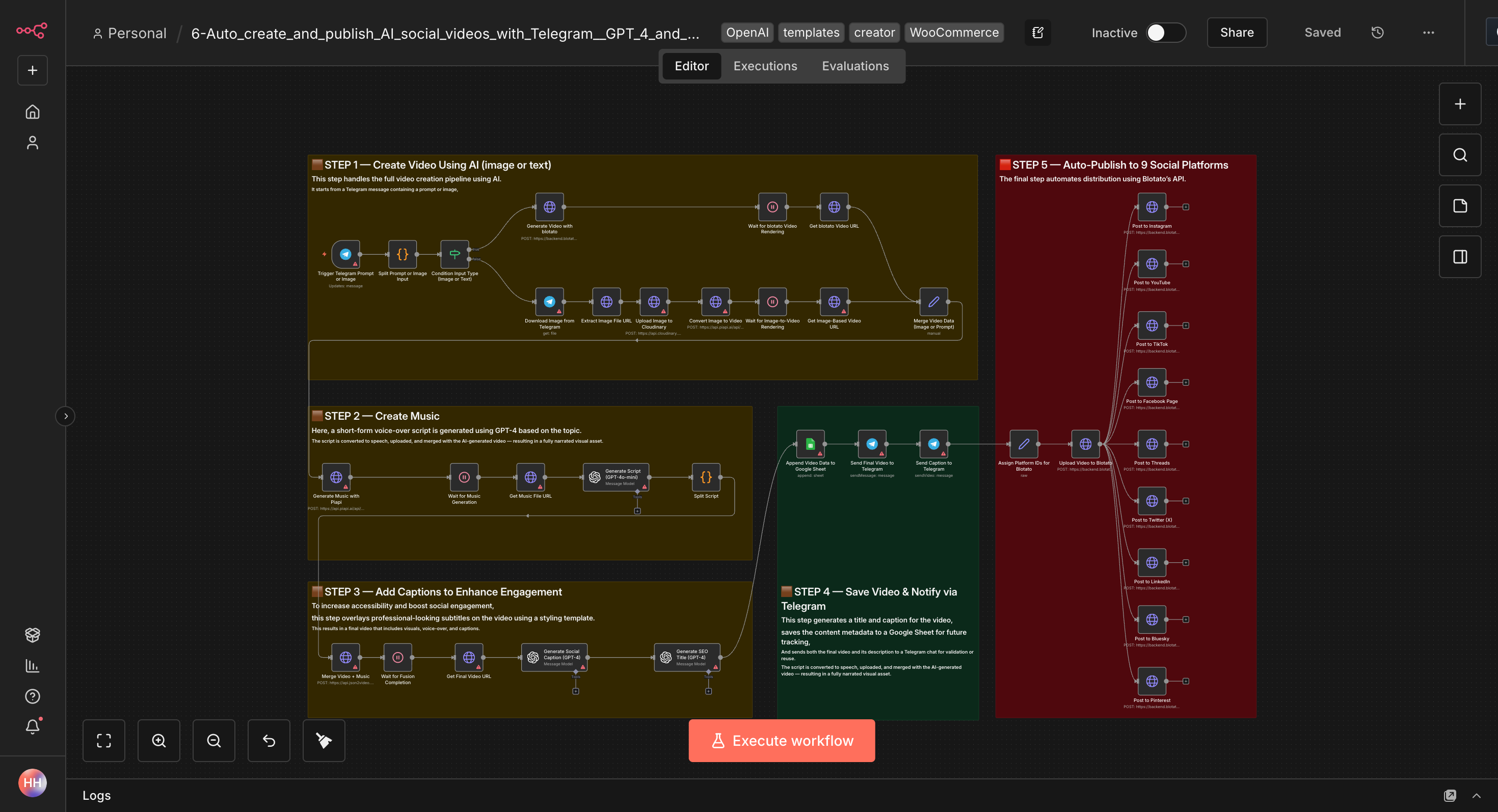 KI Social Media Videos erstellen und auf 9 Plattformen publishen
