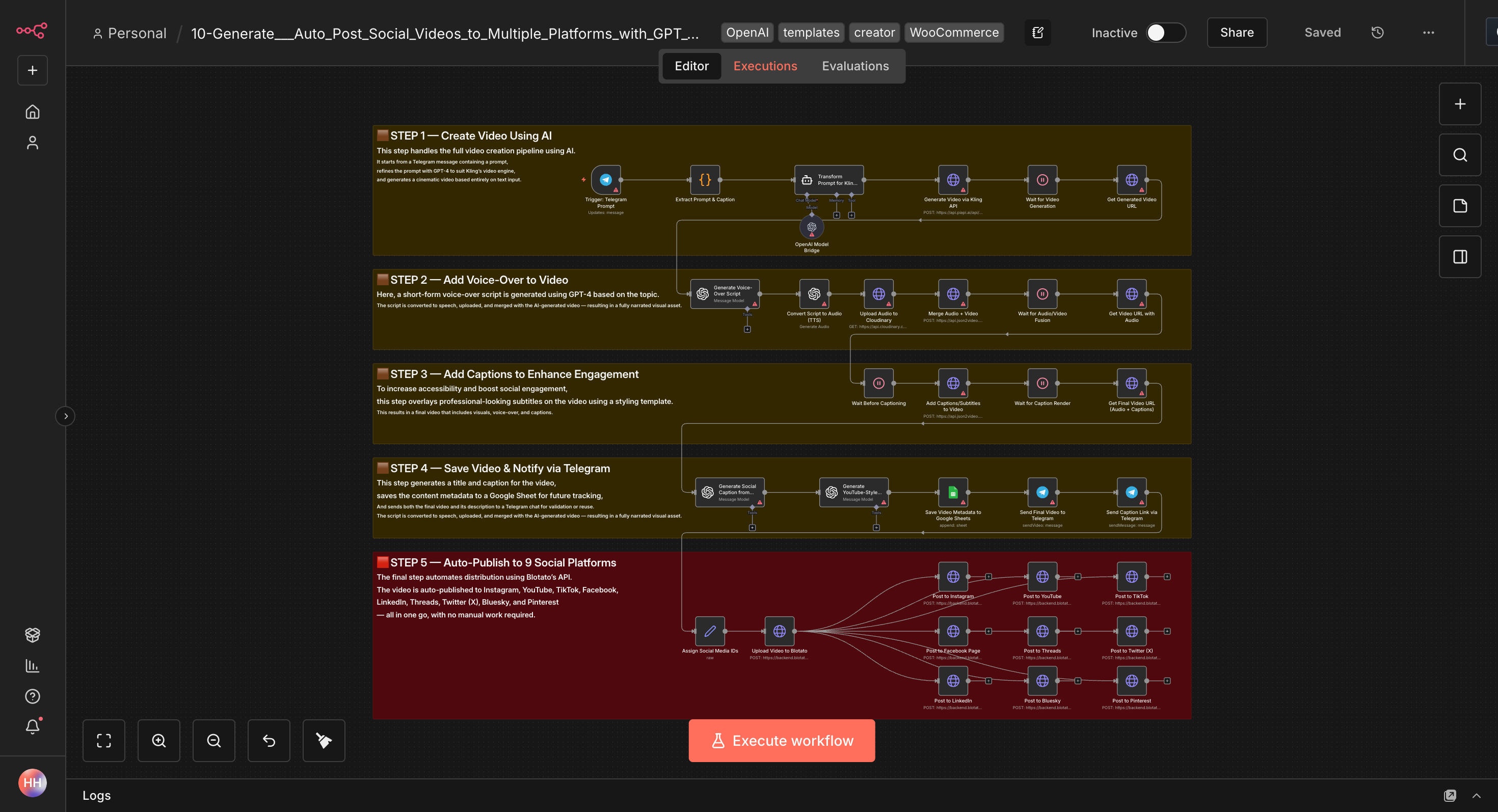 Automatische Social Media Video-Generierung mit GPT & AI