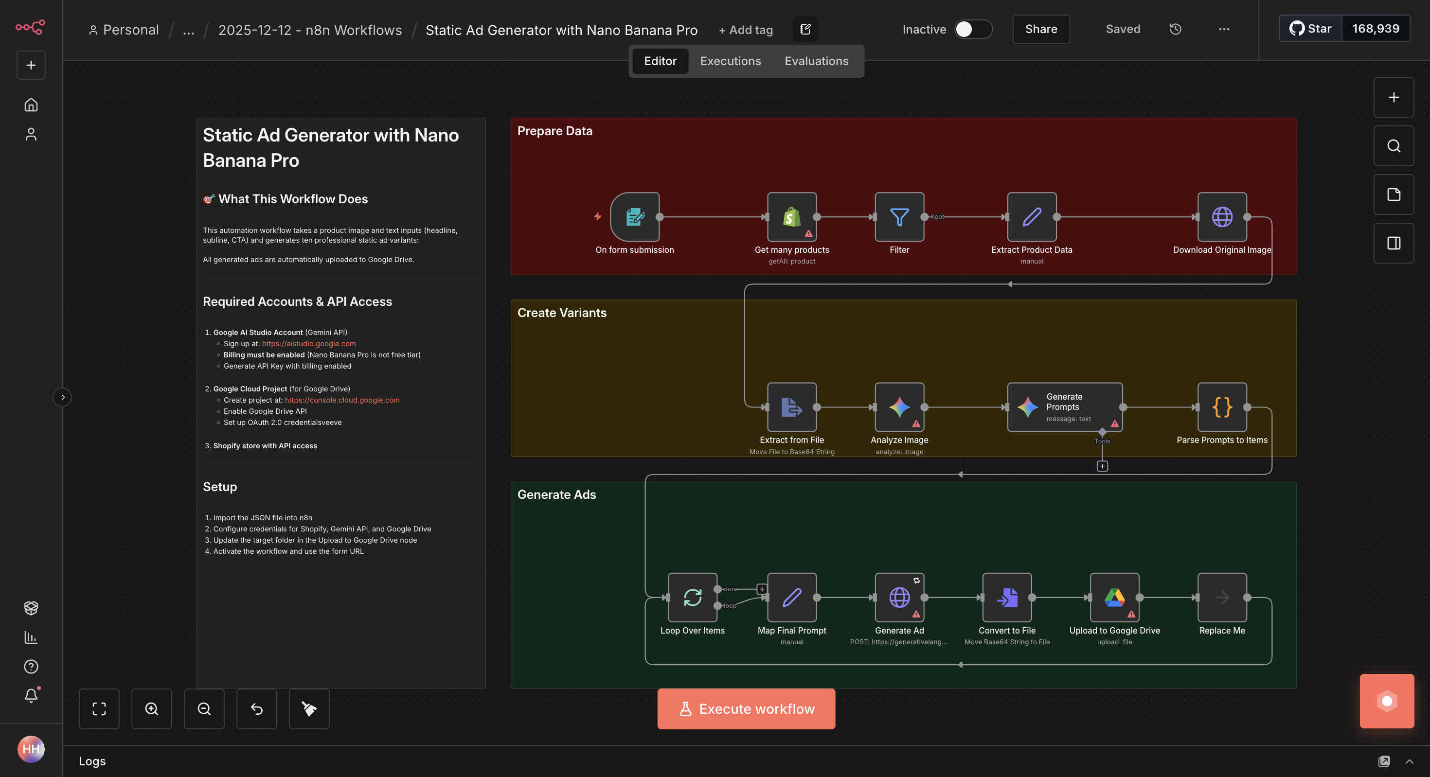 Static Ad Generator with Nano Banana Pro